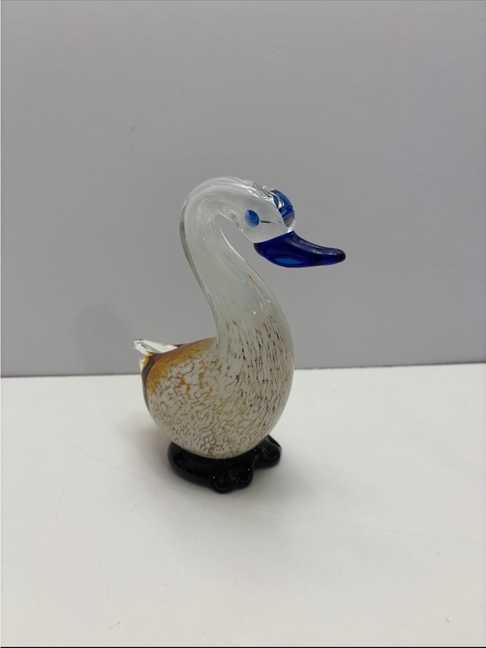Vintage Murano style Glass Multicolored Duck/ goose Figurine